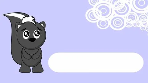 Skunk cartoon background Stock Illustration