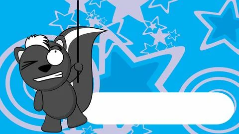 Skunk cartoon background0 Stock Illustration