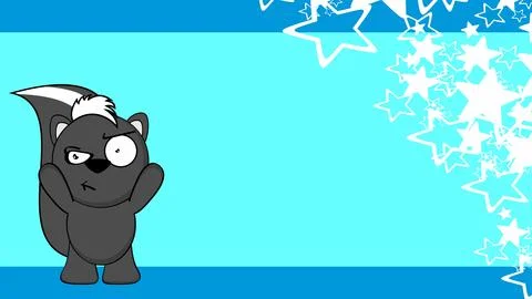 Skunk cartoon background4 Stock Illustration
