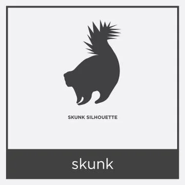 Skunk icon isolated on white background Free Stock Illustration