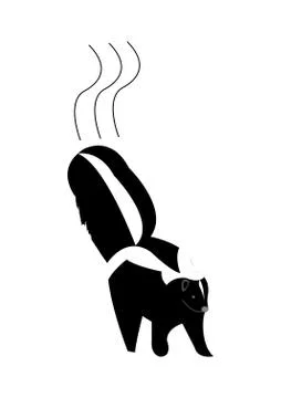 Skunk that stinks vector Stock Illustration