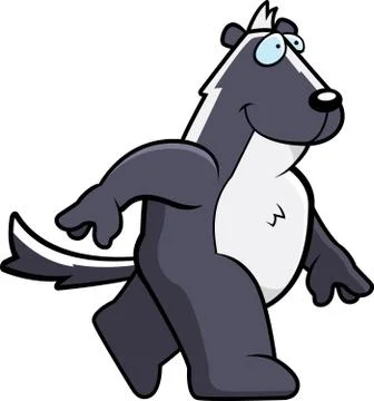 Skunk Walking Stock Illustration
