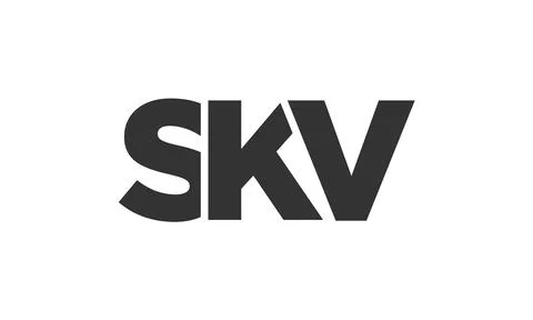 SKV logo design template with strong and modern bold text. Initial based ve.. イラスト素材
