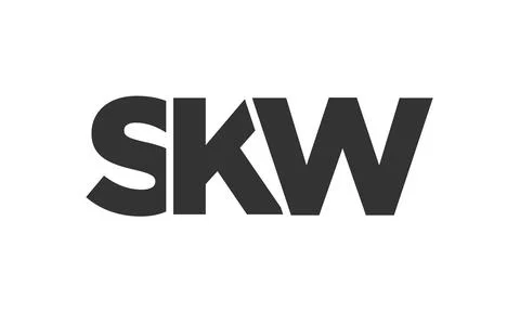 SKW logo design template with strong and modern bold text. Initial based ve.. Stock Illustration