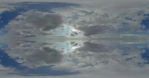 Sky 360 equirectangular hdr spherical mirror, panoramic clouds environment map 스톡 동영상 167922583