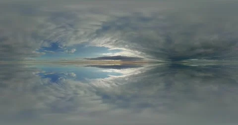 Sky 360 equirectangular hdr spherical mirror, panoramic clouds environment map Stock Footage 167992006