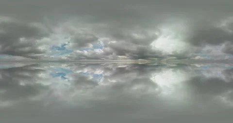 Sky 360 equirectangular hdr spherical mirror, panoramic clouds environment map Video stock 168708046