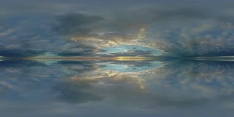 Sky 360 panorama mirror background, cloudy horixo nature, spherical cloudscape Stock Footage 167858258
