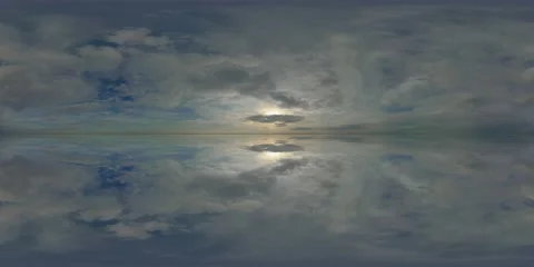 Sky 360 panorama mirror background, cloudy horixo nature, spherical cloudscape Stock Footage 167929897