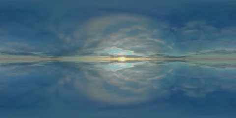 Sky 360 panorama mirror background, cloudy horixo nature, spherical cloudscape 動画素材 168013672