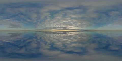 Sky 360 panorama mirror background, cloudy horixo nature, spherical cloudscape Stock Footage 168053928