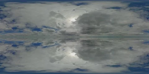 Sky 360 panorama mirror background, cloudy horixo nature, spherical cloudscape Stock Footage 168111649