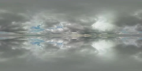 Sky 360 panorama mirror background, cloudy horixo nature, spherical cloudscape Stock Footage 168143673