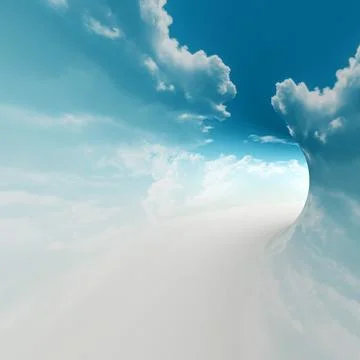 Sky 3d rendering background Stock Illustration