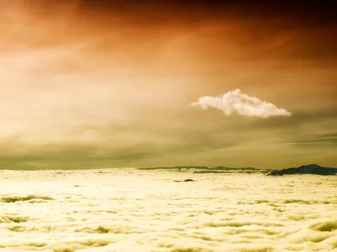 Sky above clouds Stock Photos