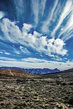Sky above the desert Stock Photos