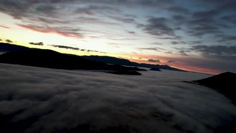 The sky above the mountains sunset Stock Footage 238564827