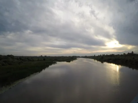 The sky above the river (2) Stock Footage 78736974