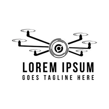 Sky Aerial Camera Drone Logo Icon Graphic Design illustration Stock Illustration