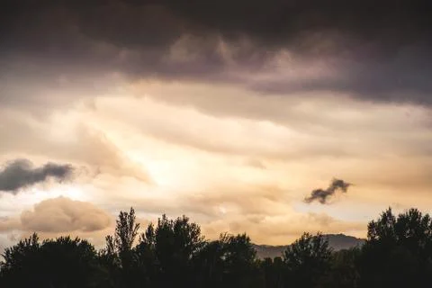 Sky after storm background Stock Photos