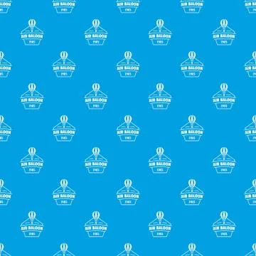 Sky air balloon pattern seamless blue Stock Illustration