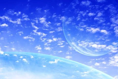 Sky in alien planet Illustrazione stock