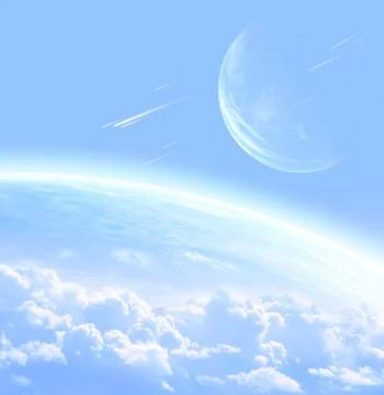 Sky in alien planet Stock Illustration
