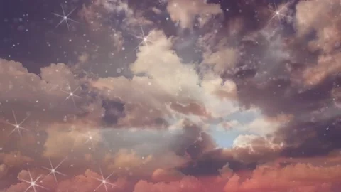 Sky and background in the evening and clouds, natural background Stock Footage 169436544