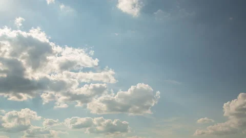 The sky and beautiful clouds and the sun on a warm summer day. asmr Video stock 203125987