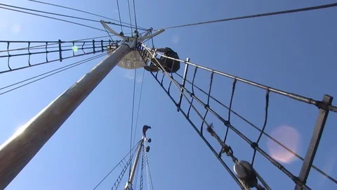 Sky and bridge worms eye view Stock Footage 84810132
