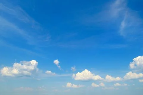 The sky and bright clouds. 스톡 사진