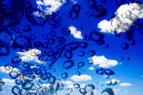 Sky and bubbles 스톡 사진