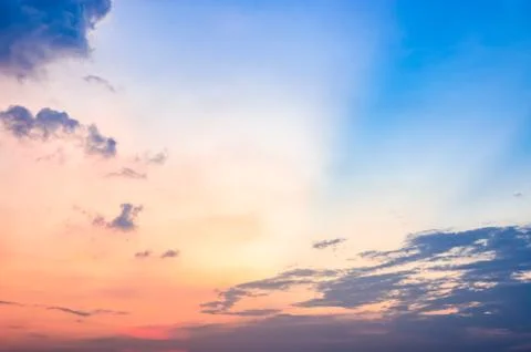 Sky and cloud background at twilight Stock Photos