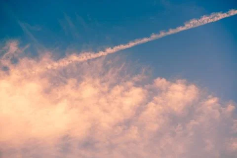 Sky and cloud in bright rainbow colors and Colorful smooth sky in dusk backgr Stock Photos