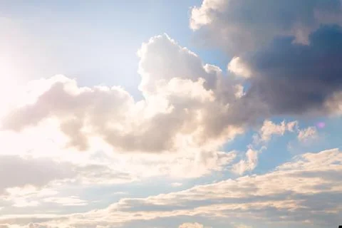 Sky and cloud with sunlight of the day Stock Photos