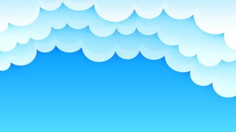 Sky and clouds background. Abstract sunny day. Vector Illustrazione stock