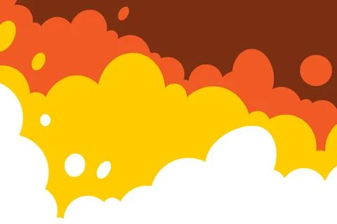 Sky and clouds background. Cartoon sky with clouds illustration in flat style. Stock Illustration