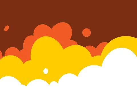 Sky and clouds background. Cartoon sky with clouds illustration in flat style. Stock Illustration