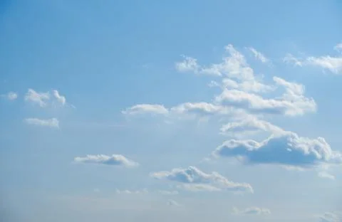 Sky and clouds as background during the day, bright and beautiful Stock Photos
