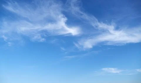 Sky and clouds as background during the day, bright and beautiful Stock Photos
