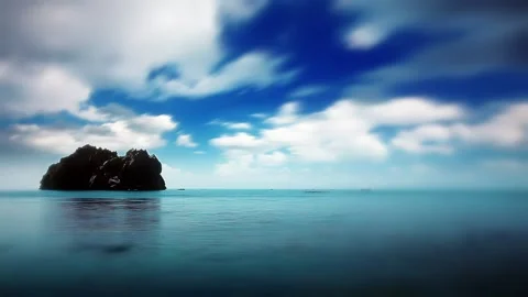 Sky and clouds on the background of the sea Stock Footage 201600479