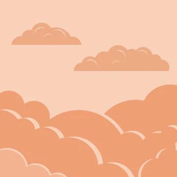 Sky and Clouds background. Vector illustration Stock Illustration