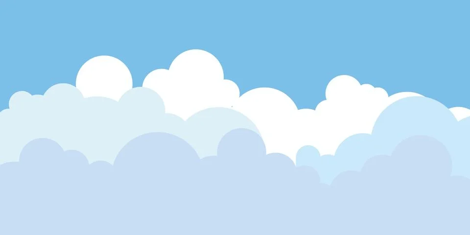 Sky and Clouds, Beautiful Background. Illustrazione stock