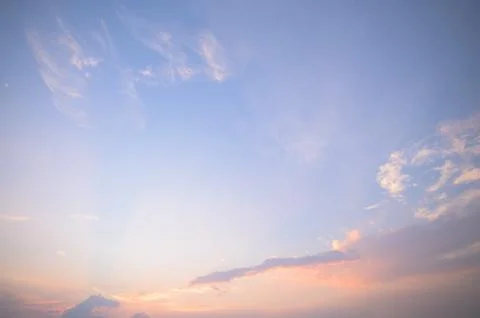 The sky and clouds in the daytime are beautiful. Stock Photos