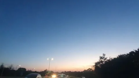 Sky and Clouds During Car Drive over England GB UK Stock Footage 320370005
