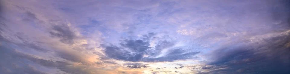Sky and clouds in the evening Stock Photos