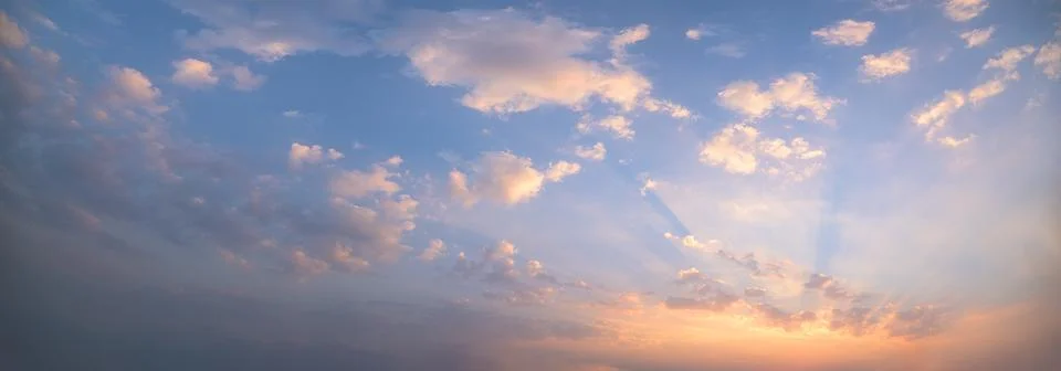 The sky and clouds in the evening Stock Photos