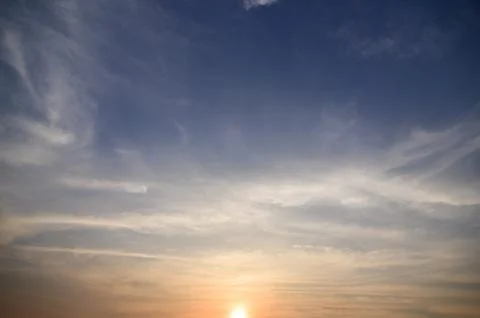 The sky and clouds in the evening Stock Photos