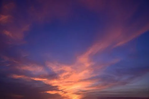 Sky and clouds In the evening sunset time Stock Photos