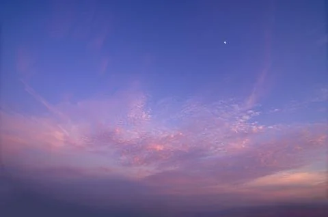 Sky and clouds In the evening sunset time Stock Photos